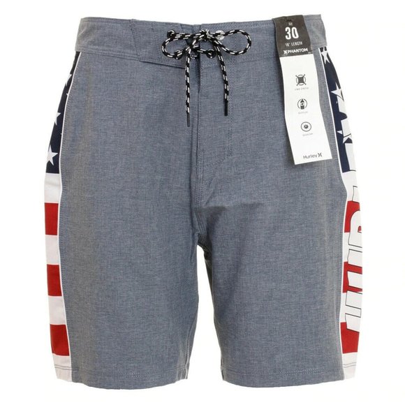 Hurley Men's Phantom Obsidian 'Fastlane Americana' 18